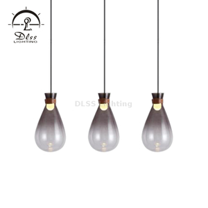 Handmade Glass with Leather, Fade White Painting, Fancy Pendant Lamp Contemporary Adjustable Hanging Lamp Fixture for Kitchen