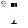 Floor Lamp for Modern Living Rooms - Contemporary Office & Bedroom Standing Light - Tall Pole, Drum Shade