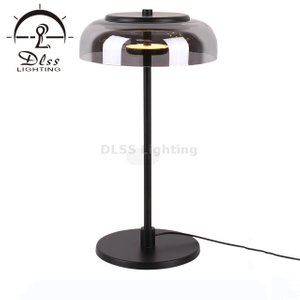 Decorating Glass Shade Pearl Black LED Table Lamps 9965