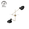 Designer 2 Heads Modern Wall Sconces Industrial Wall Lamps with Black Shade