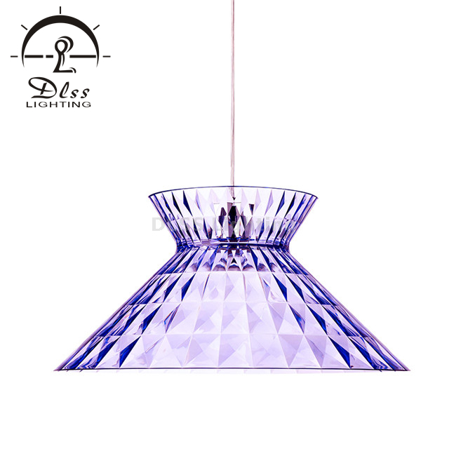 Lighting Designer Clear Purple Acrylic PMMA E27 Pendant Lamp 9962