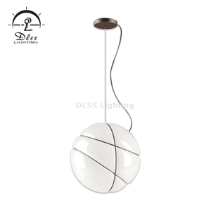 Globe Mid Century Modern Gold Metal White Glass Penant Lamp with Milky White Glass Shade for Bedroom, Globe Pendant Lamp