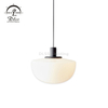 Made in China Hemisphere White Glass Shade Pendant Light for Indoor Use