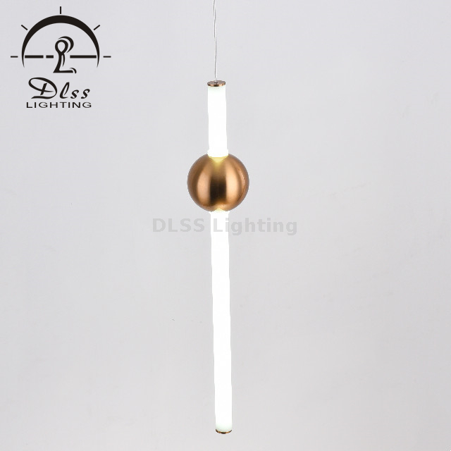 Guzhen Lighting Factory Vertical Glass Stick LED Hanging Lamp 10053