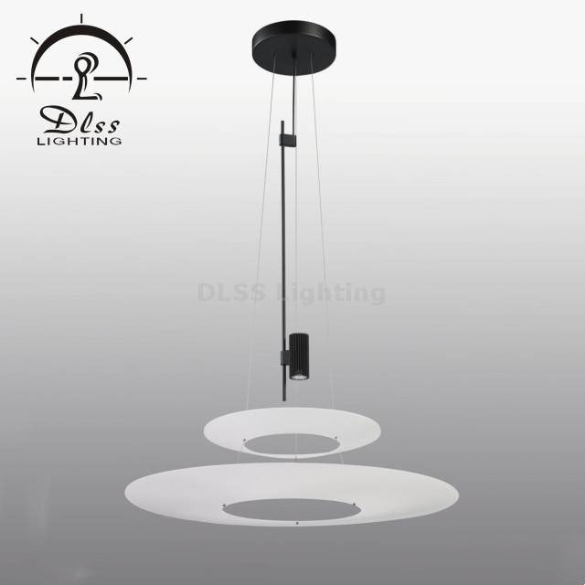 Eco-friendly LED Modern Suspended Lighting Round Acrylic 3 Tier Pendant Lamp