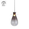 Handmade Glass with Leather, Fade White Painting, Fancy Pendant Lamp Contemporary Adjustable Hanging Lamp Fixture for Kitchen