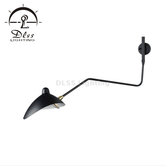 Modern Swing Arm Wall Sconce Black Wall Lamp Wall Sconces for Bedroom Living Room Readingnce, Rotatable Black Wall Lights Living Room