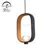 Decorative Real Leather Square LED Pendant Lamp 9990