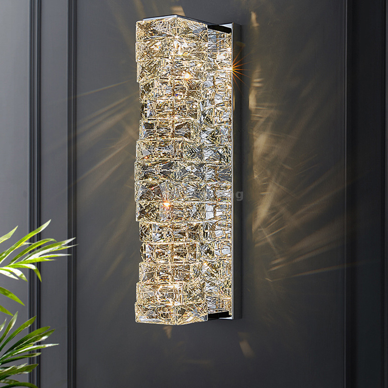 Surface Mounted Modern Crystal Wall Lights For Living Room from China